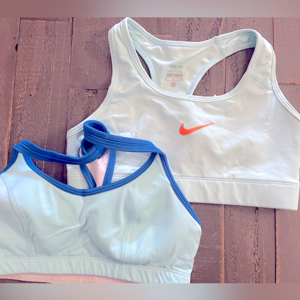 Small light blue sports bras